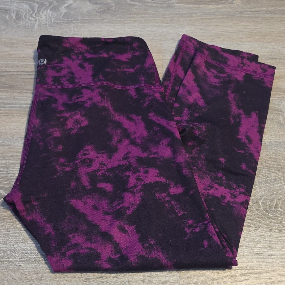 Lululemon Athletica Purple Tie-Dye Leggings